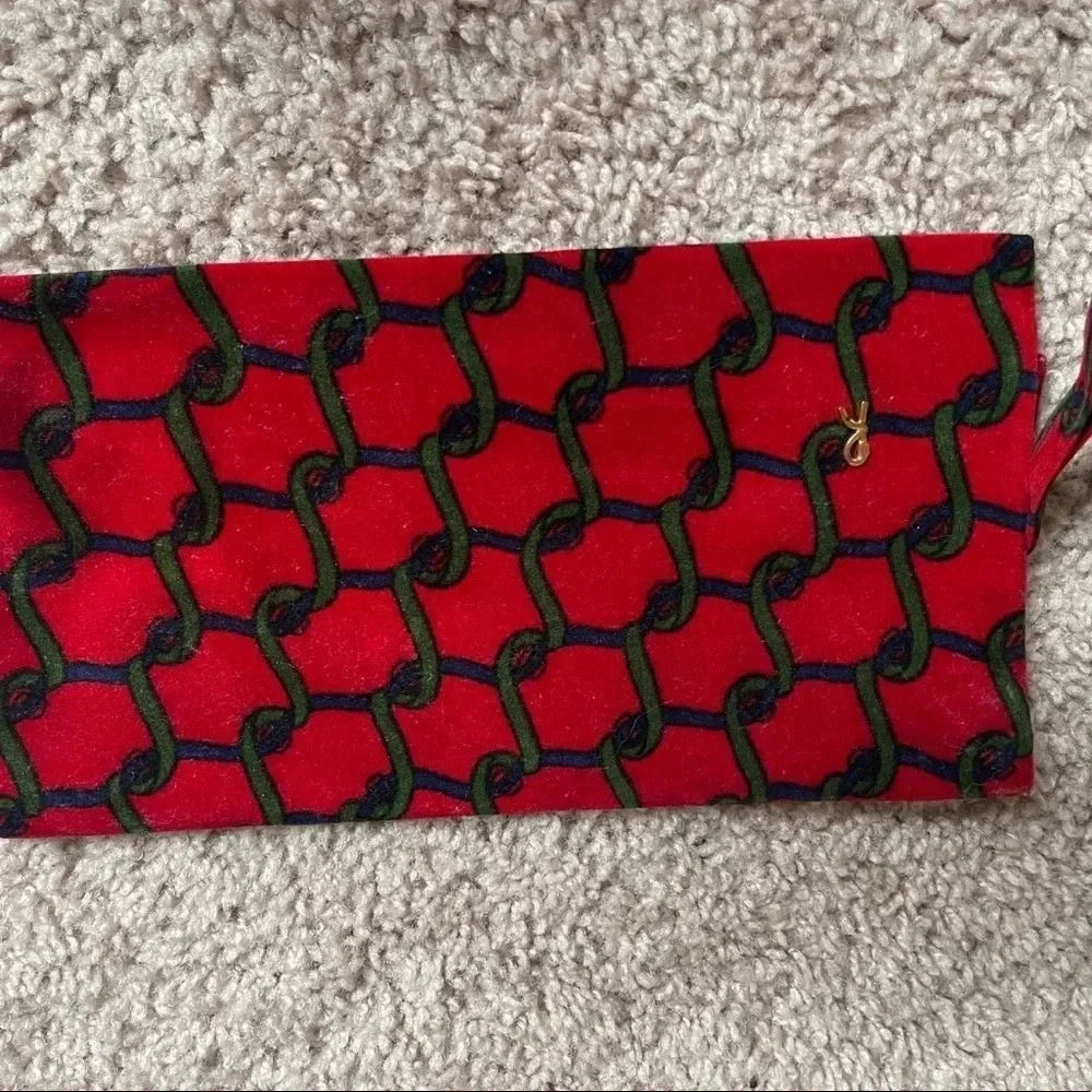 Vintage Roberta Di Camerino velvet pouch travel vacation makeup pouch wallet bag